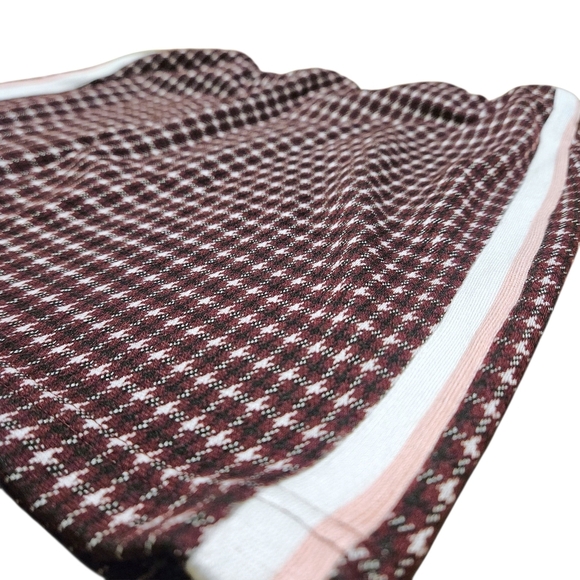 Forever 21 Houndstooth Mini Skirt L Side Stripes Preppy Academia Clueless y2k - Picture 4 of 8